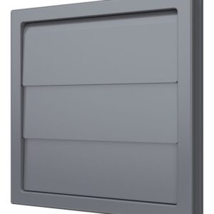Выход стенной КФ фланец 55х110 жалюзи 150х150 ASA Gray ERA